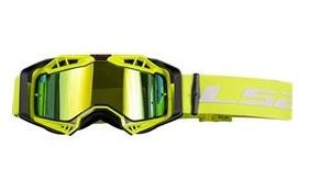 Gafas Cross LS2 AURA PRO Negra/Amarillo con visor IRIDIUM