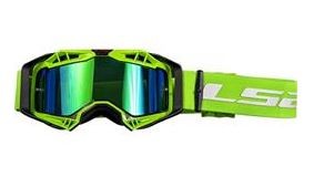 Gafas Cross LS2 AURA PRO Negra/Verde con visor IRIDIUM