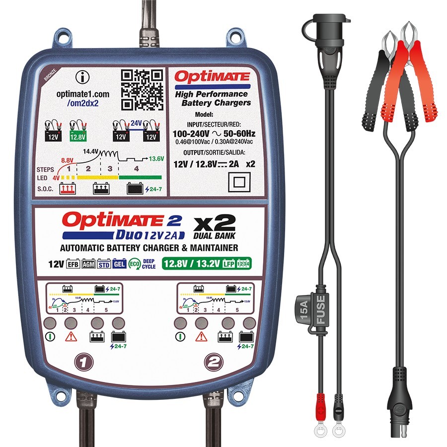 Cargador/Mantenedor de baterías OPTIMATE 2 DUO X 2 BANK TM-570 3