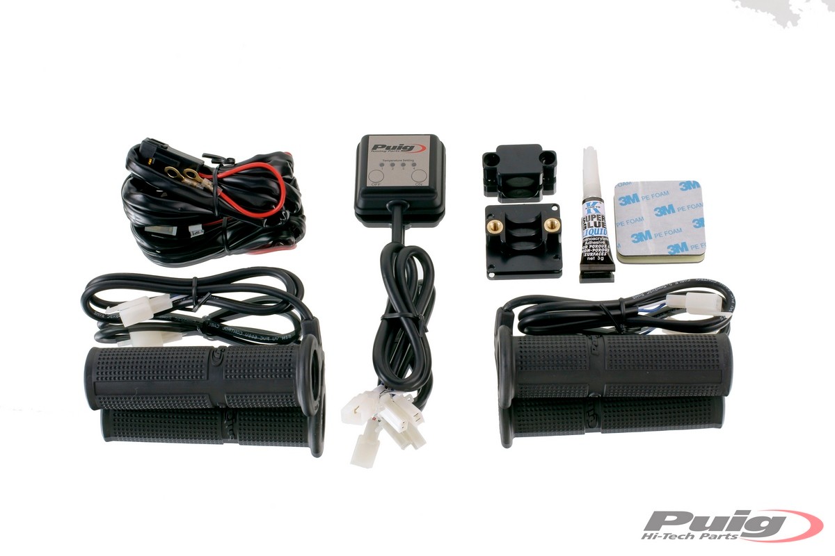 Puños calefactables PUIG 5020N universales para moto 22mm 130mm