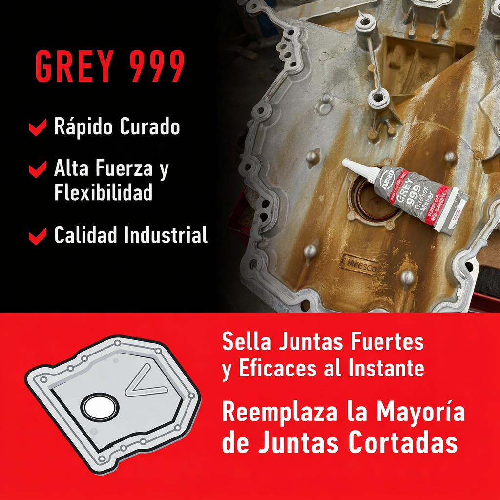 Pasta Silicona Constructor de Juntas Color Gris 999. ABRO