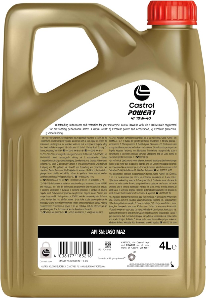Aceite Castrol Power 1 10W40 4 L.