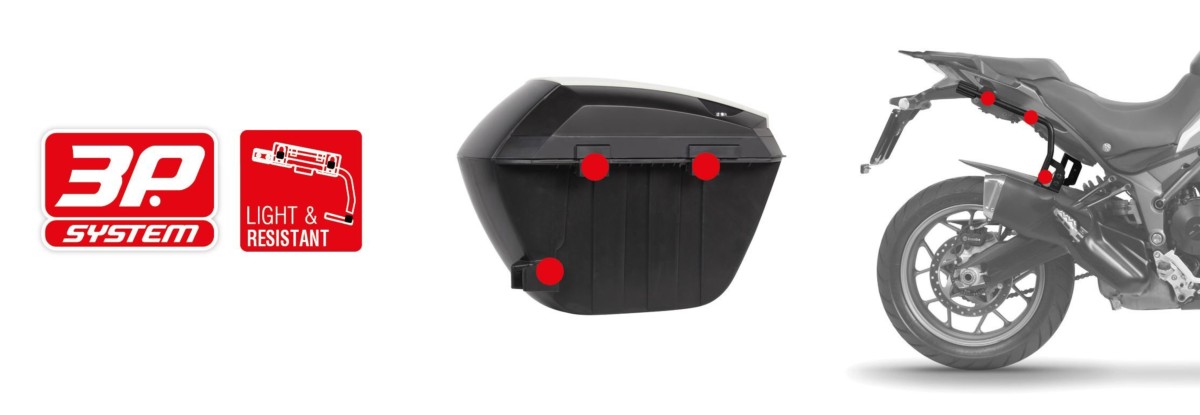 Maletas laterales Shad SH23 Negro (Conjunto 2 maletas)