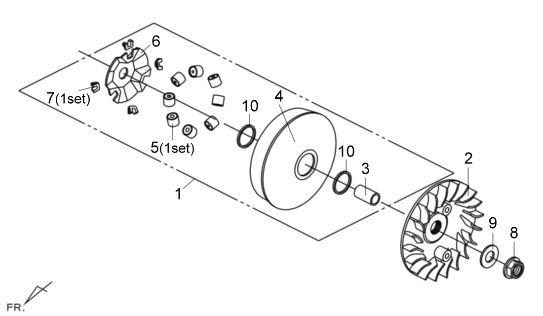 Guias variador SYM MAXSYM 600 ABS