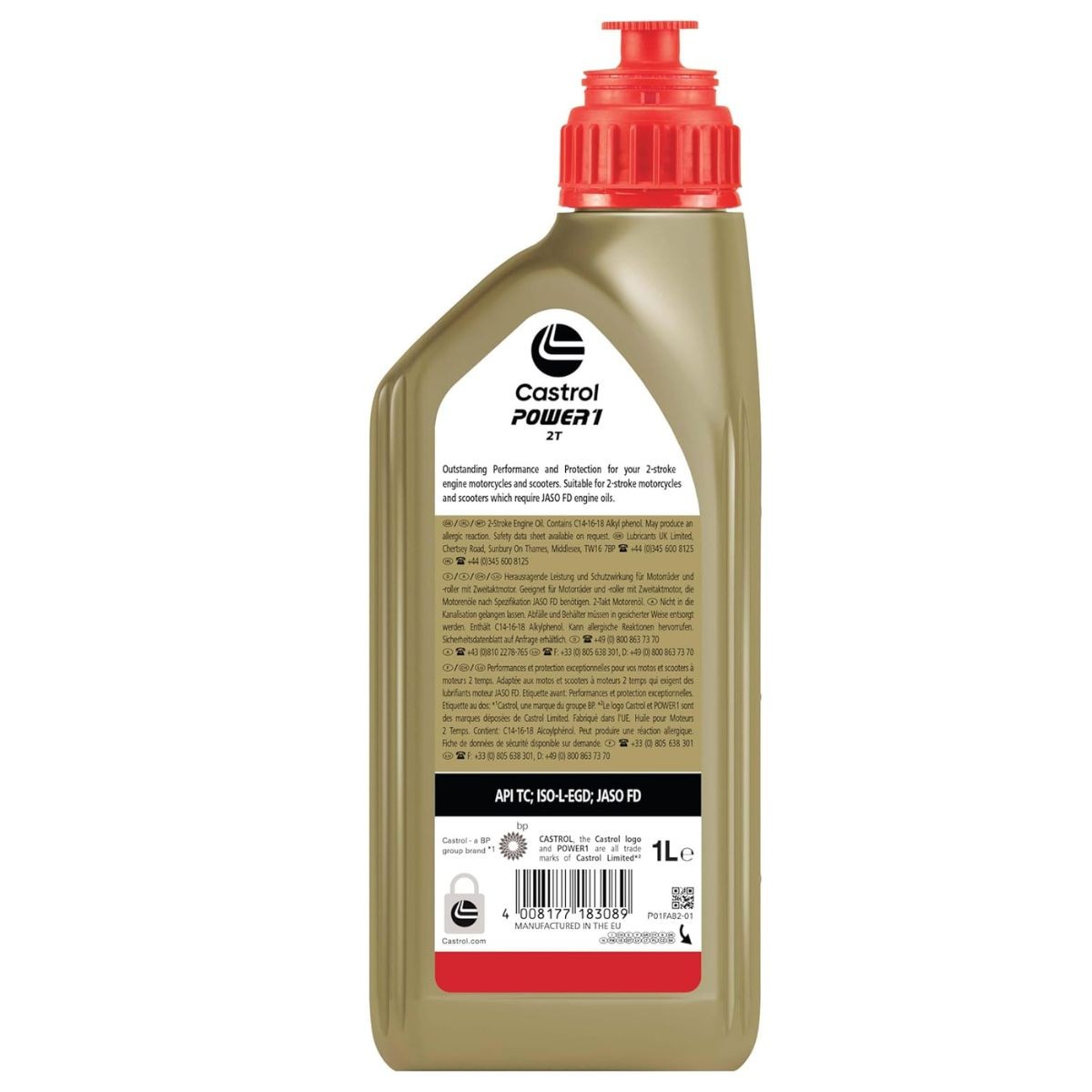 Botella Castrol Power1 Ultimate 2T alto rendimiento moto 1