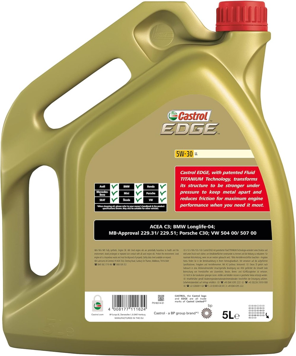 Aceite Castrol Edge FST 5W30 5 Litros 1