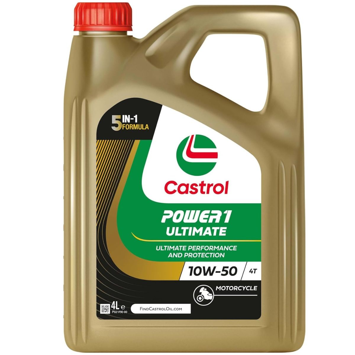 Aceite Castrol POWER1 ULTIMATE 4 litros fórmula 5 en 1 para moto