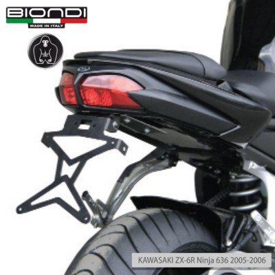 Soporte de Matrícula Kawasaki ZX-6R Ninja 636cc '05-'06