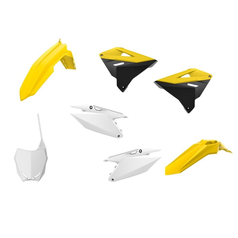 Kit Plásticos Completo SUZUKI RM125/250 01/08 RMZ 18 STYL OEM AMARILLO/BLANCO (MX)