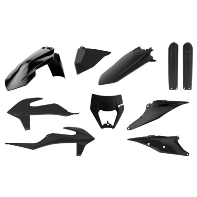 Kit de plásticos KTM EC en color naranja, ideal para renovar tu motocicleta de enduro.