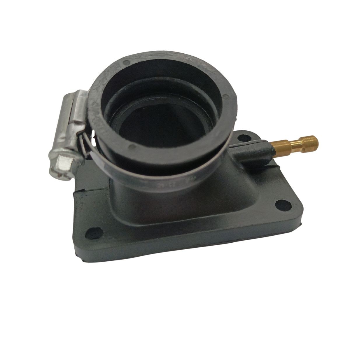 Toma de admisión RQ 34mm para Derbi Marchas, adaptable a carburador 28mm, con conexión para pulmón o engrase separado