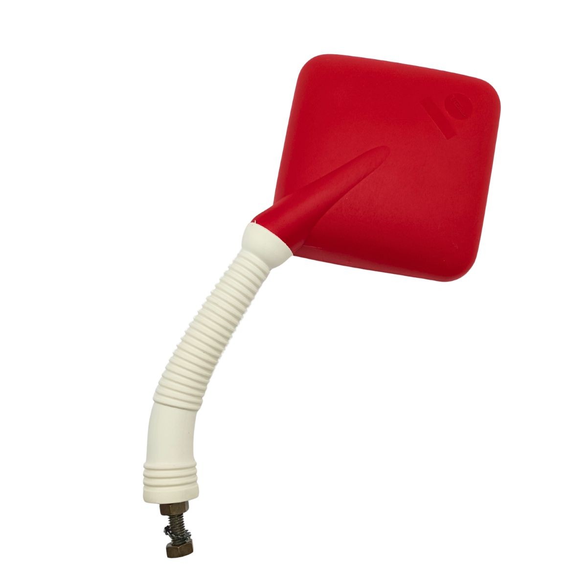 Retrovisor universal moto rojo y blanco no homologado