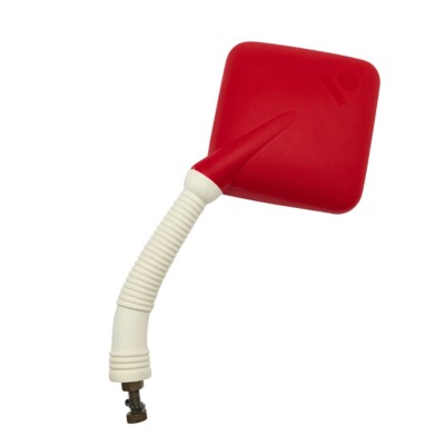 Retrovisor universal moto rojo y blanco no homologado