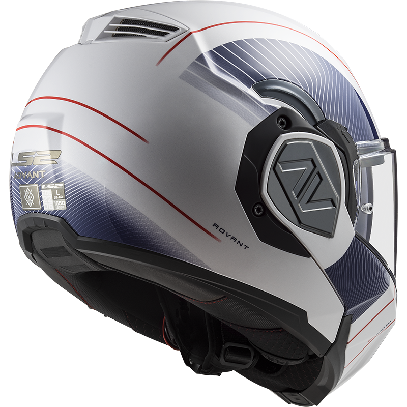 Casco LS2 FF906 ADVANT MODULAR COOPER BLANCO/AZUL ECE 22.06 2