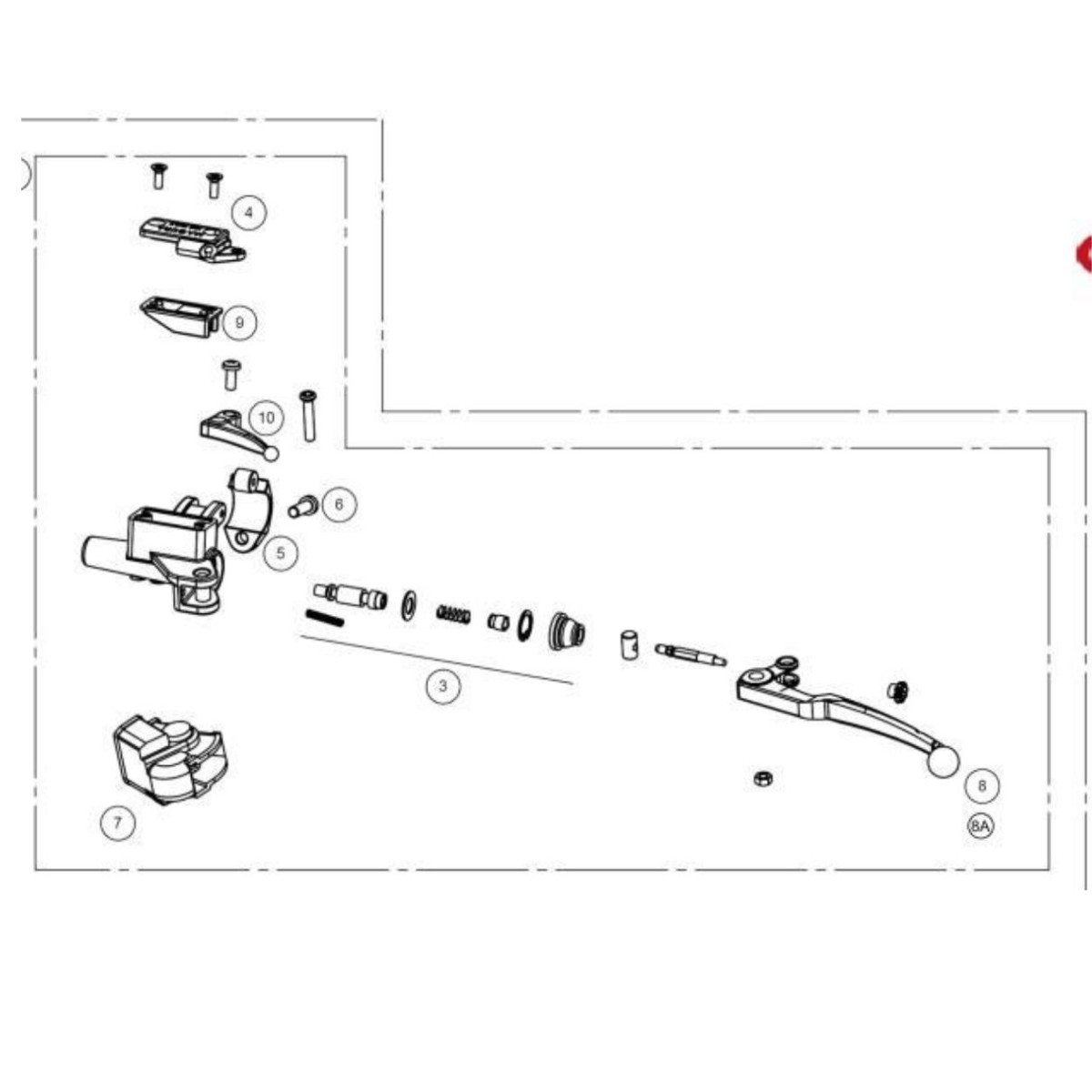 Maneta de embrague Rieju MR 200 Ranger 2024, MR 300 PRO 2021