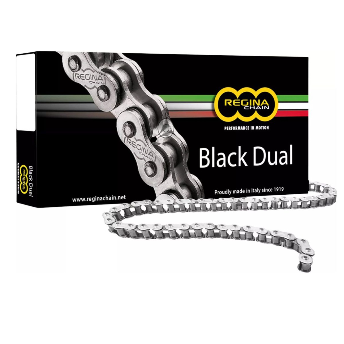 Cadena Regina 520 Black Dual 108 pasos 135ZRA/1027 - Vista Frontal