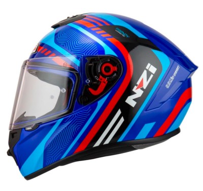 Casco NZI Trendy 2 CONNECTED DARK Azul/Rojo