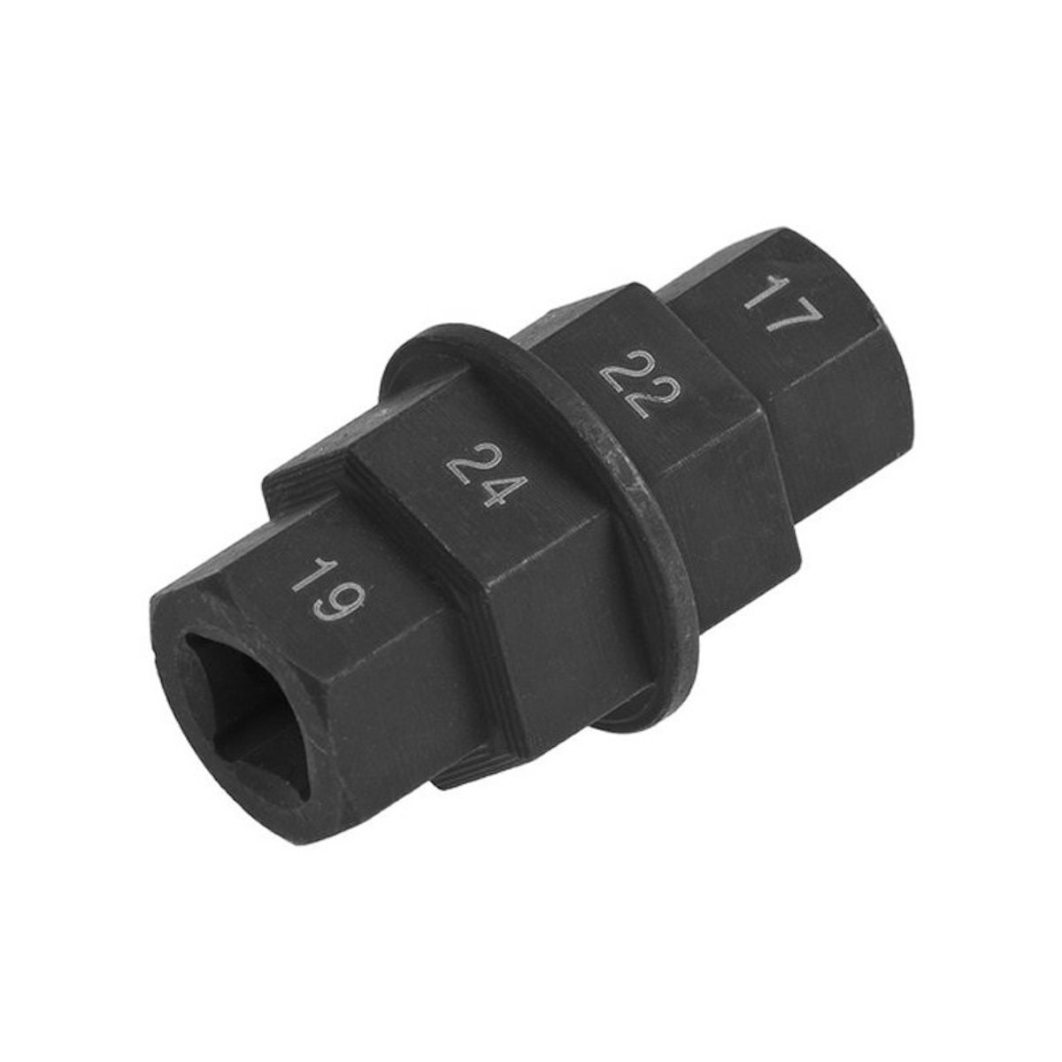Llave de 4 exágonos para rueda delantera 17/19/22/24 mm.