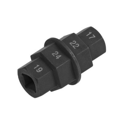 Llave de 4 exágonos para rueda delantera 17/19/22/24 mm.