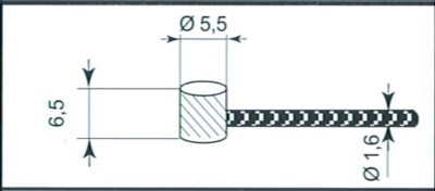 Cable Cambio Vespa 6X6 1900 mm.