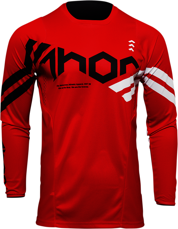 Camiseta THOR PULSE CUBE Cross/Enduro Rojo/Blanco