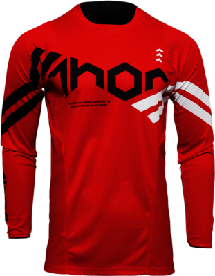 Camiseta THOR PULSE CUBE Cross/Enduro Rojo/Blanco