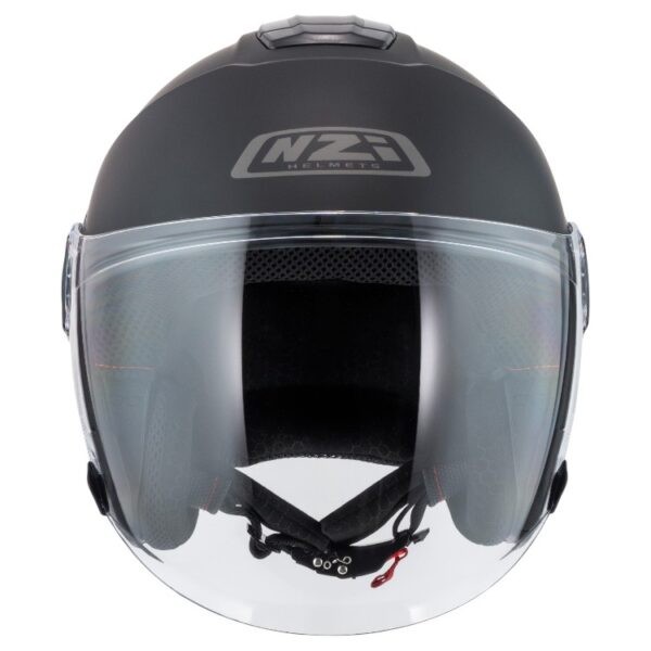 Casco NZI Civic Solid Nouveau negro mate homologado ECE R22.06 ligero para moto 1