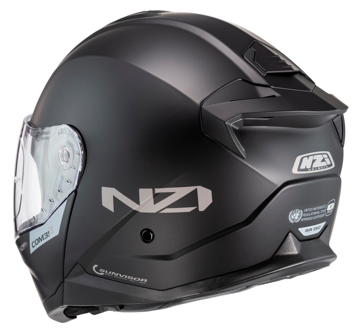 Casco modular abatible NZI COMBI 3 en color negro 4