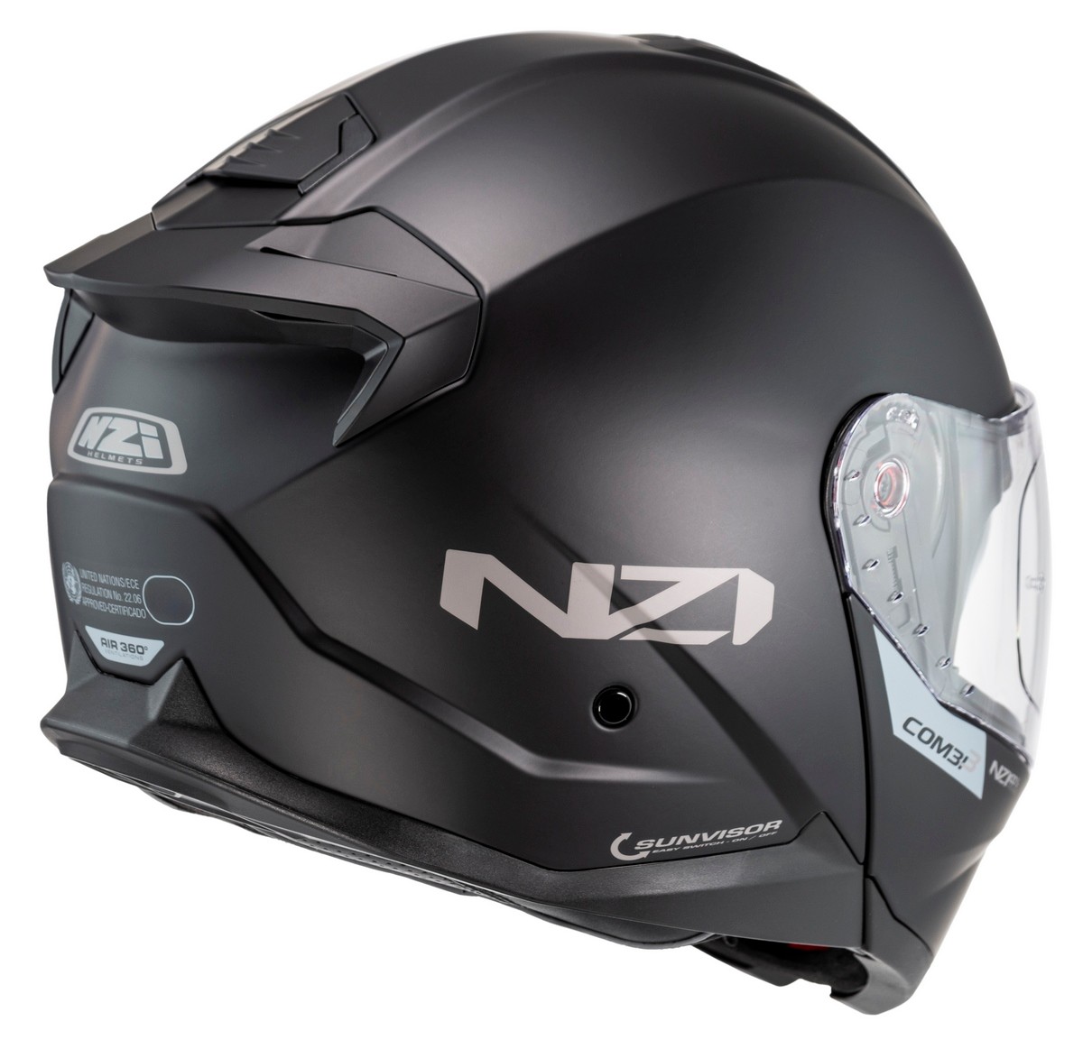 Casco modular abatible NZI COMBI 3 en color negro 1