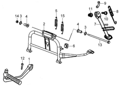 Tornillo Caballete Central SYM SYMPHONY 125