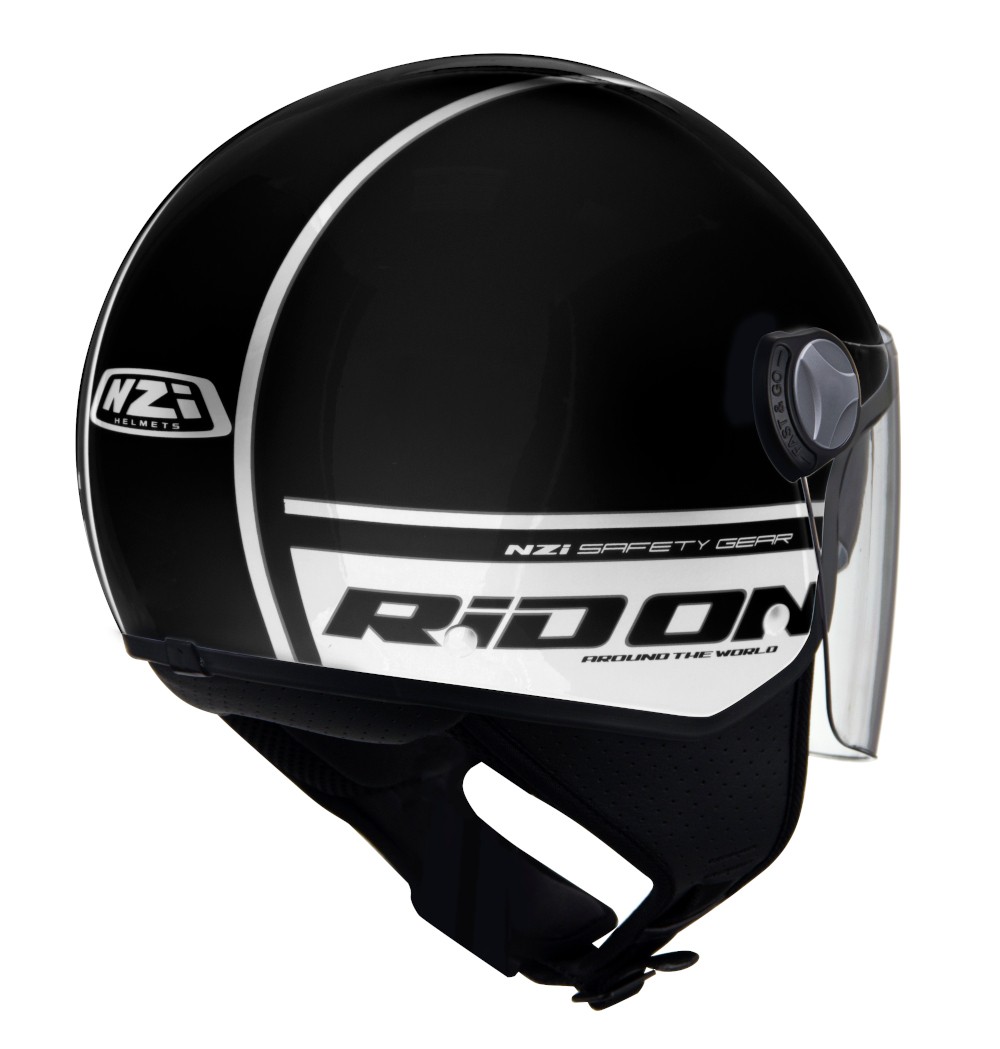 Casco NZI CAPITAL 2 DUO RIDON Negro/Blanco Mate 1