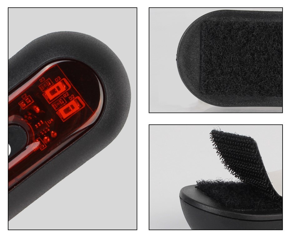 -Piloto Trasero LED para Casco de Moto o Bici-