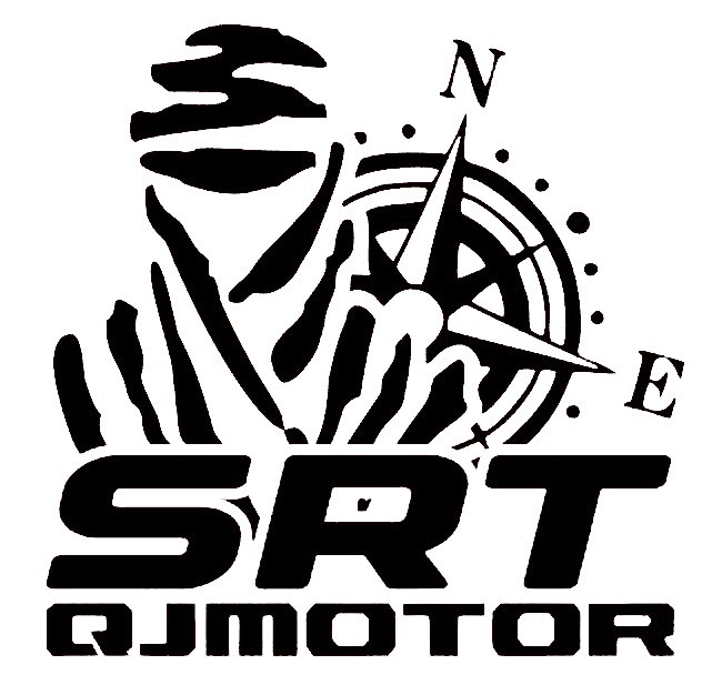 Adhesivo Dakar vinilo QJMOTOR SRT 900 12x12 cm para moto