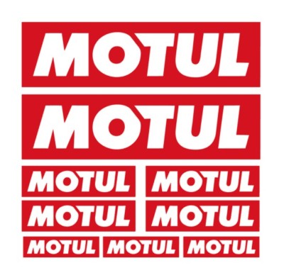 Lámina kit adhesivos vinilo MOTUL 20x20 cm – pegatinas decorativas resistentes para moto