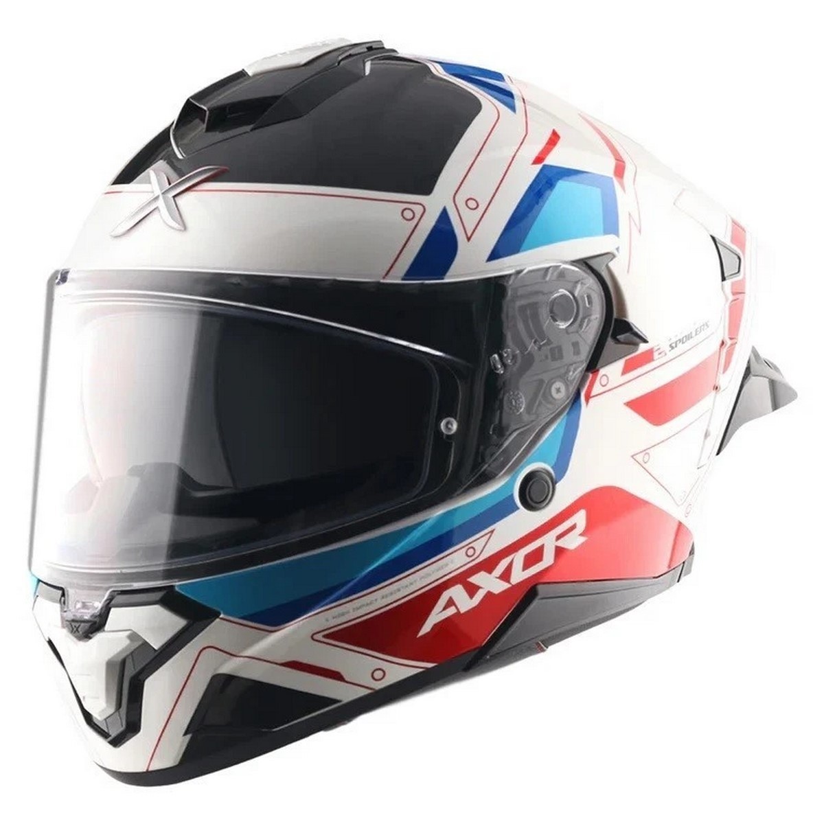 Casco AXOR BRUTALE RYDEN Blanco/Rojo