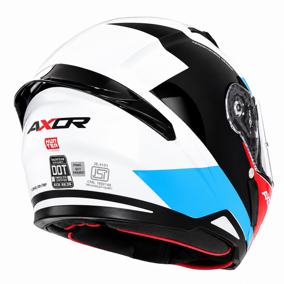 Casco AXOR HUNTER TURBO Blanco Rojo
