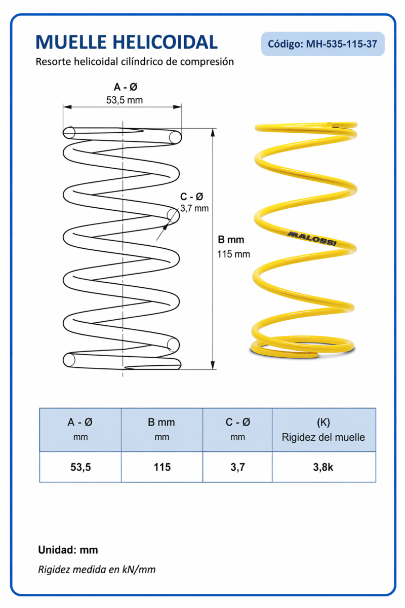 Muelle polea conducida Malossi +35% 1