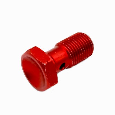 Tornillo Banjo 10/100 Aluminio Rojo