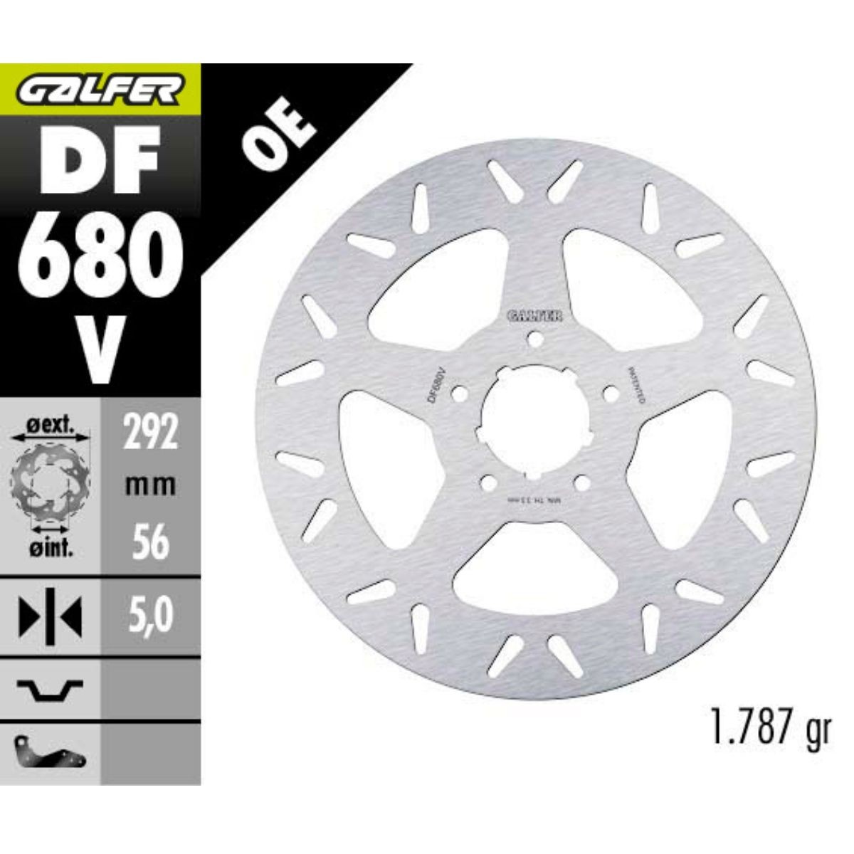 Disco GALFER DF680V delantero (292×5 mm) para múltiples modelos Harley-Davidson. Alto rendimiento y fiabilidad Galfer. Consulta compatibilidades completas y mejora la frenada de tu moto.