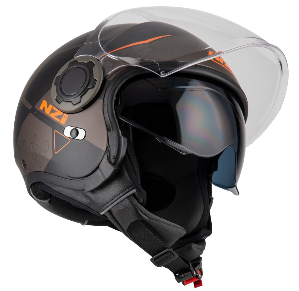 Casco NZI RINGWAY DUO XTRAINER Negro/Naranja 3