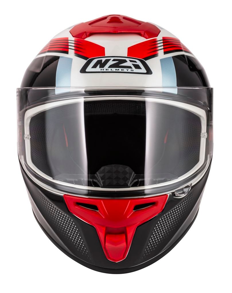 Casco NZI Trendy 3 STREAM RAPID Blanco, Rojo + Pantalla Negra Regalo 1