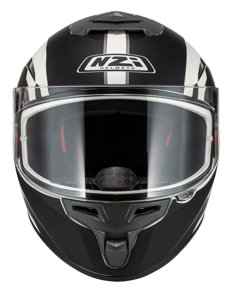 Casco NZI Trendy 3 STREAM ELEGANCE Negro, Blanco Mate + Pantalla Negra Regalo 9