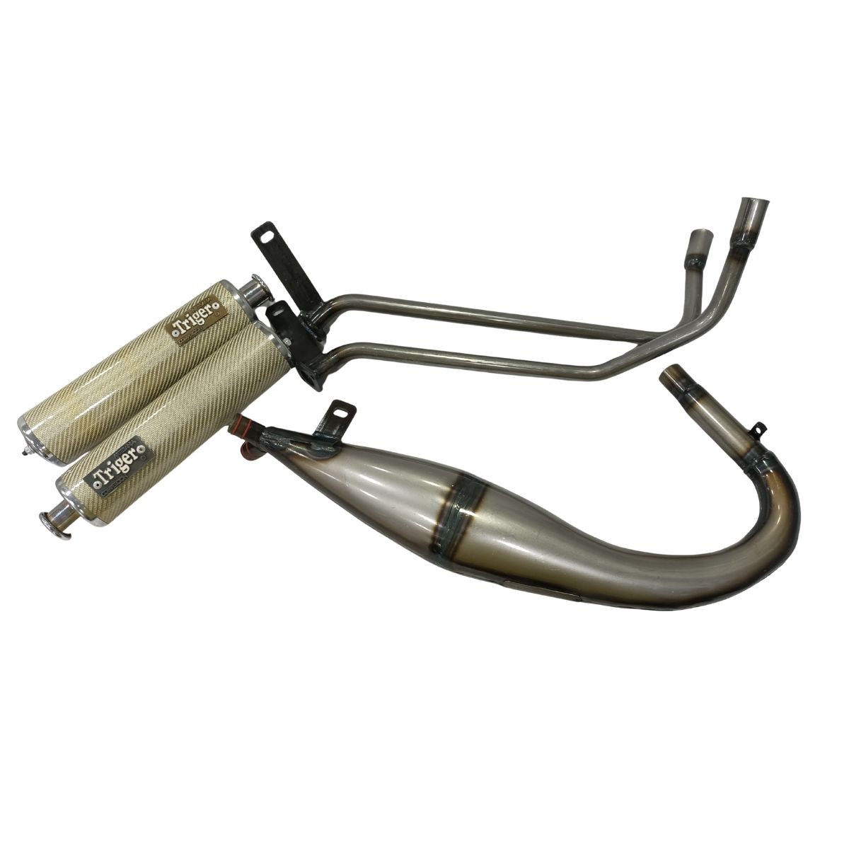 Tubarro Triger de 2 salidas para Aprilia RS 50 1999 con acabado en fibra de carbono no homologado