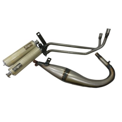 Tubarro Triger de 2 salidas para Aprilia RS 50 1999 con acabado en fibra de carbono no homologado