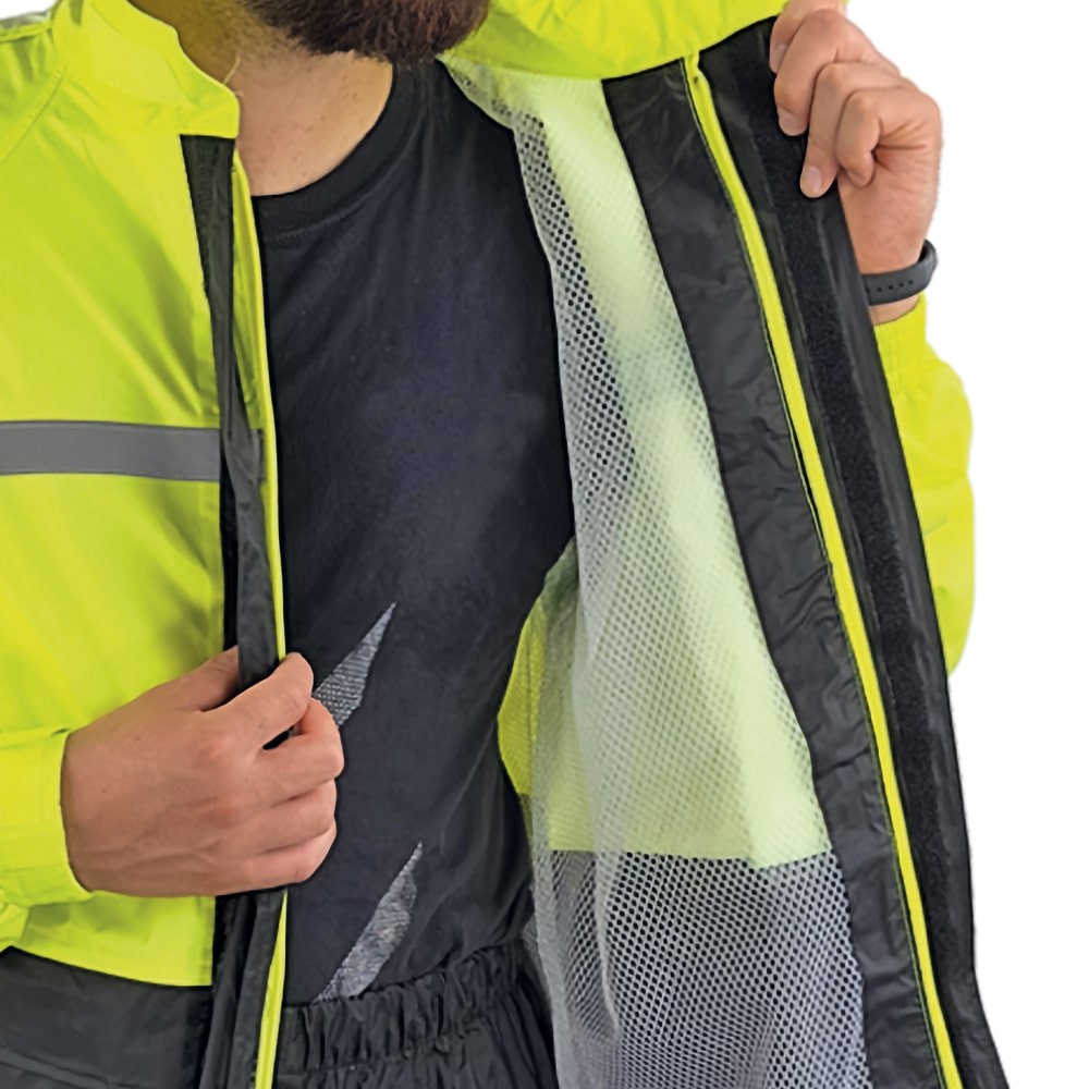 traje lluvia moto con capucha desmontable