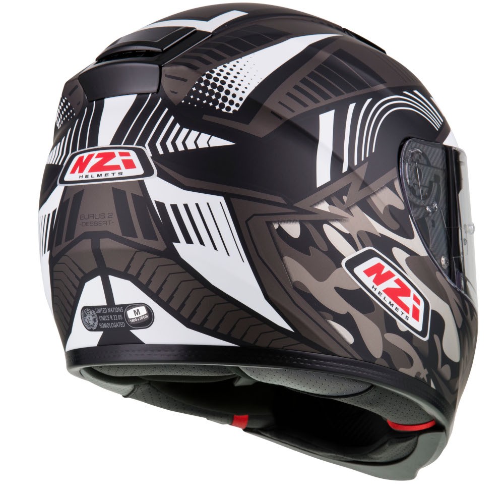 Casco NZI EURUS 2 DESERT Negro/Blanco Mate 1