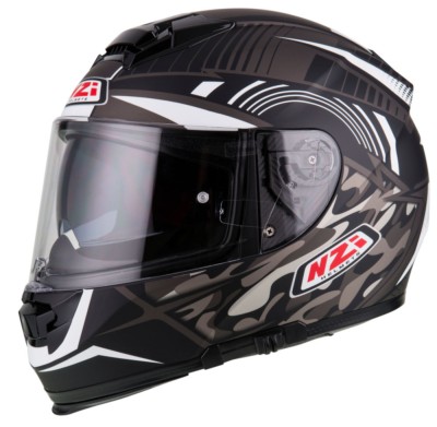 Casco NZI EURUS 2 DESERT Negro/Blanco Mate 