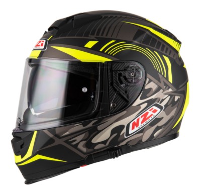 Casco NZI EURUS 2 DESERT BLACK&YELLOW Mate 