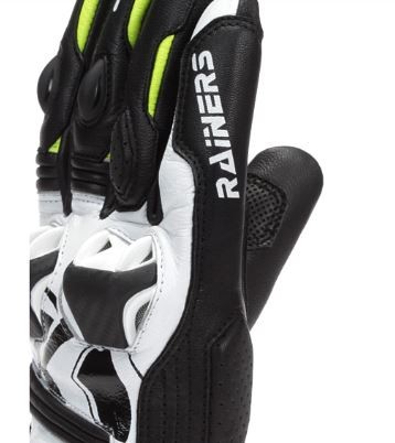 Guantes RAINERS FACER FLUOR RACING PIEL 3