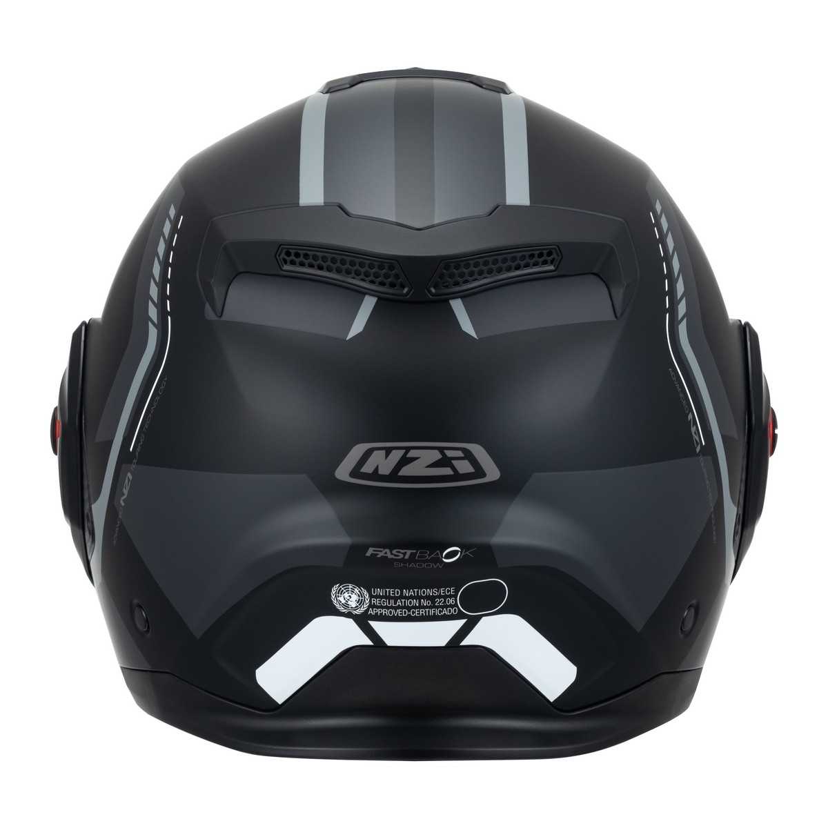 Casco NZI FASTBACK DUO SHADOW Negro/Antracita MATE